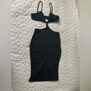 #19 Misguided Black bikini top dress.  Size 8